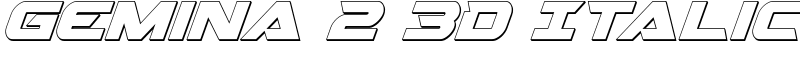 Gemina 2 3D Italic Font