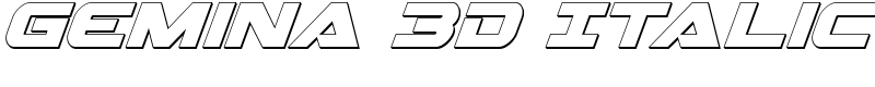 Gemina 3D Italic Font
