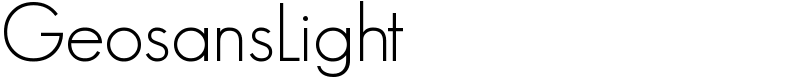 GeosansLight Font