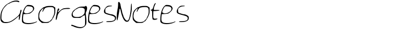 GeorgesNotes Font