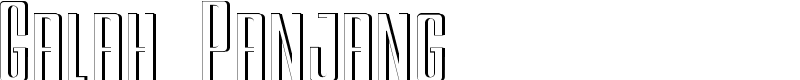 Galah Panjang Font