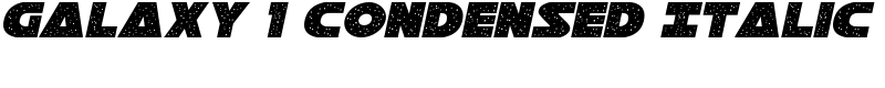 Galaxy 1 Condensed Italic Font