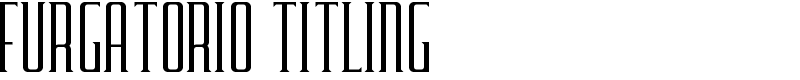 Furgatorio Titling Font