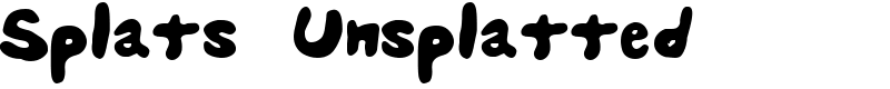 Splats Unsplatted Font