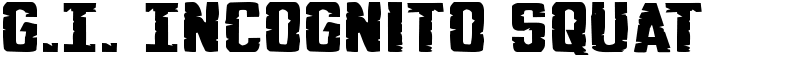 G.I. Incognito Squat Font