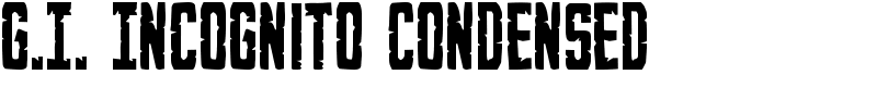 G.I. Incognito Condensed Font