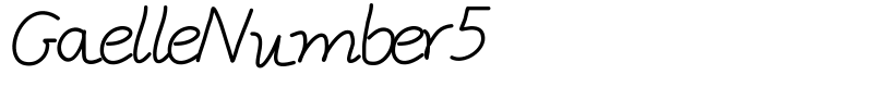 GaelleNumber5 Font