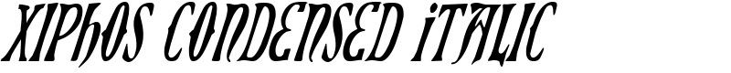 Xiphos Condensed Italic Font