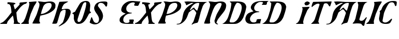 Xiphos Expanded Italic Font