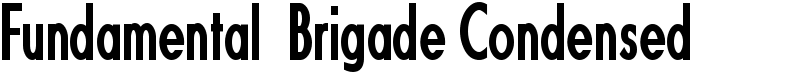 Fundamental  Brigade Condensed Font