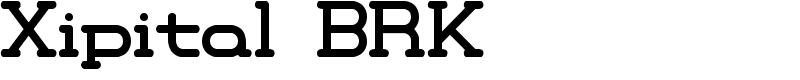 Xipital BRK Font