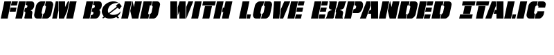 From BOND With Love Expanded Italic Font