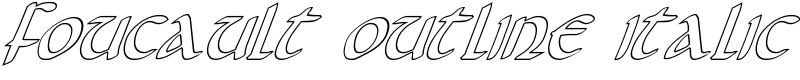 Foucault Outline Italic Font