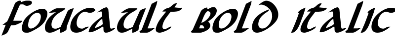 Foucault Bold Italic Font