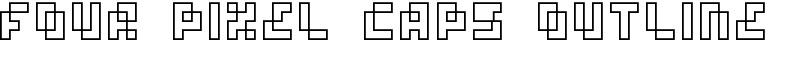 four pixel caps outline Font