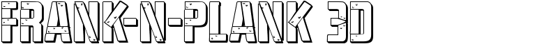 Frank-n-Plank 3D Font