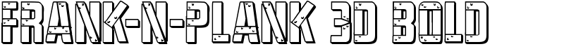 Frank-n-Plank 3D Bold Font