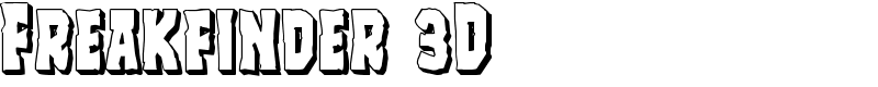 Freakfinder 3D Font
