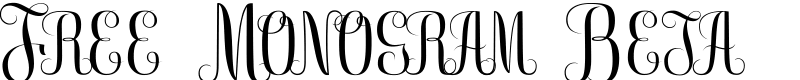 Free Monogram Beta Font