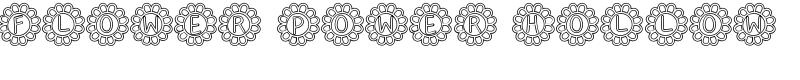 Flower Power Hollow Font