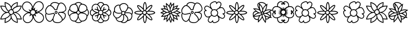 Flowers dots bats tfb Font