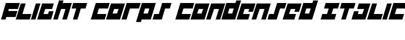 Flight Corps Condensed Italic Font