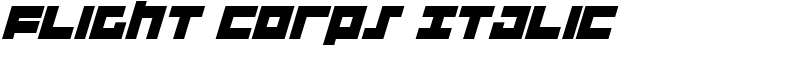 Flight Corps Italic Font