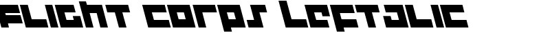 Flight Corps Leftalic Font