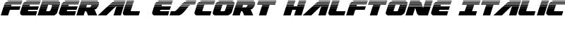 Federal Escort Halftone Italic Font