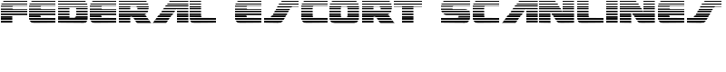 Federal Escort Scanlines Font