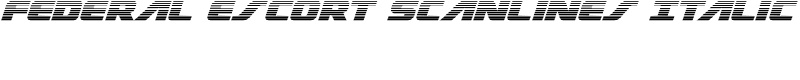 Federal Escort Scanlines Italic Font