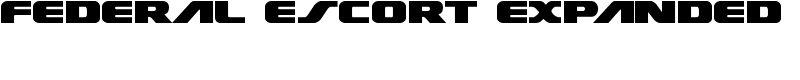 Federal Escort Expanded Font