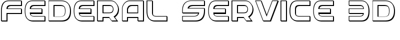 Federal Service 3D Font