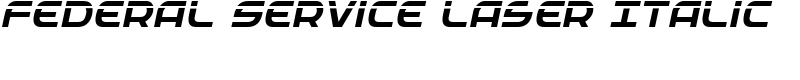 Federal Service Laser Italic Font