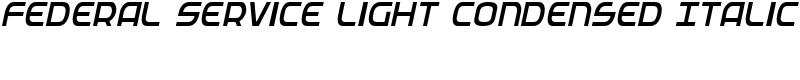 Federal Service Light Condensed Italic Font