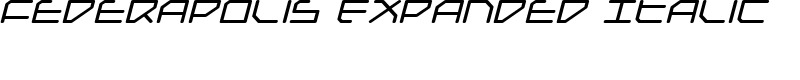 Federapolis Expanded Italic Font