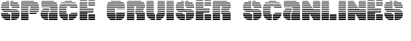 Space Cruiser Scanlines Font