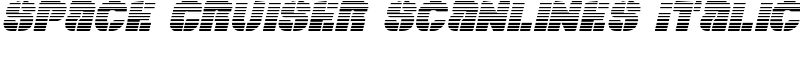 Space Cruiser Scanlines Italic Font