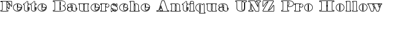 Fette Bauersche Antiqua UNZ Pro Hollow Font