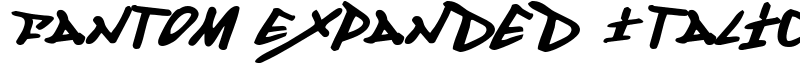 Fantom Expanded Italic Font