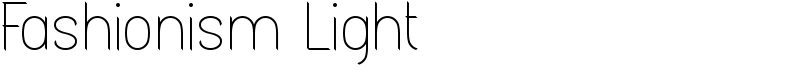 Fashionism Light Font