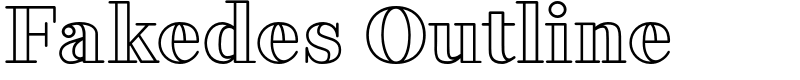 Fakedes Outline Font