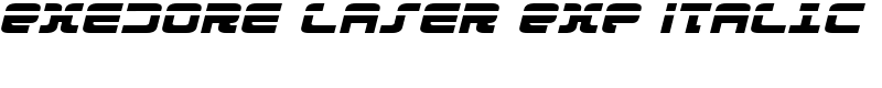 Exedore Laser Exp Italic Font