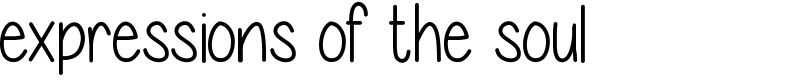 expressions of the soul Font