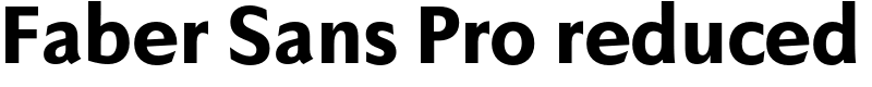 Faber Sans Pro reduced Font