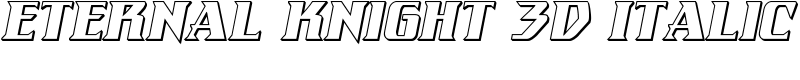 Eternal Knight 3D Italic Font