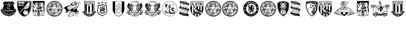 English Football Club Badges Font