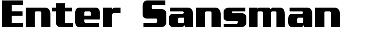 Enter Sansman Font