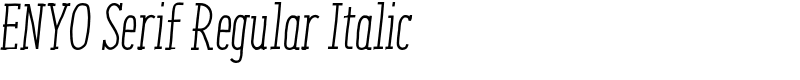 ENYO Serif Regular Italic Font