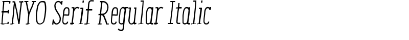 ENYO Serif Regular Italic Font